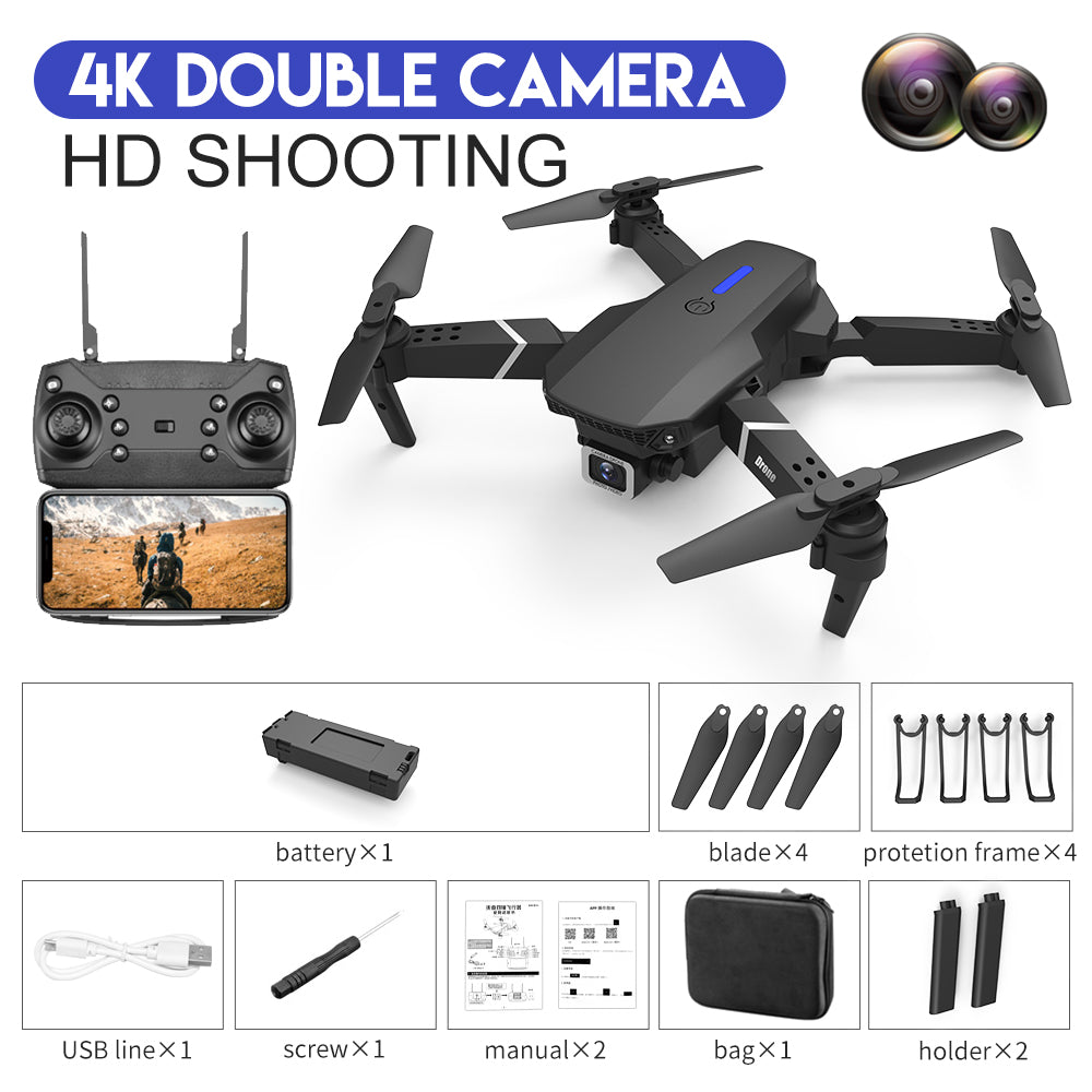 New  WIFI FPV Height Hold Drone Pro With Wide Angle HD 4K 1080P Camera