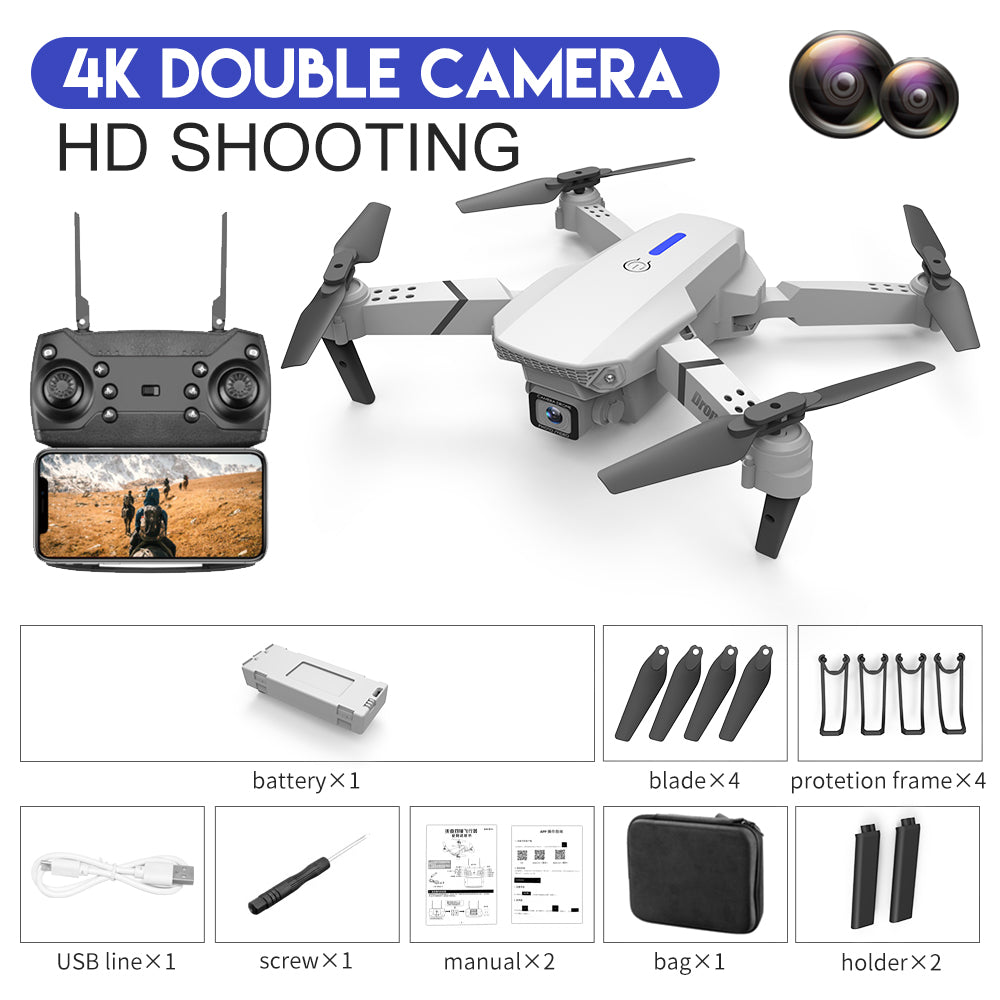 New  WIFI FPV Height Hold Drone Pro With Wide Angle HD 4K 1080P Camera