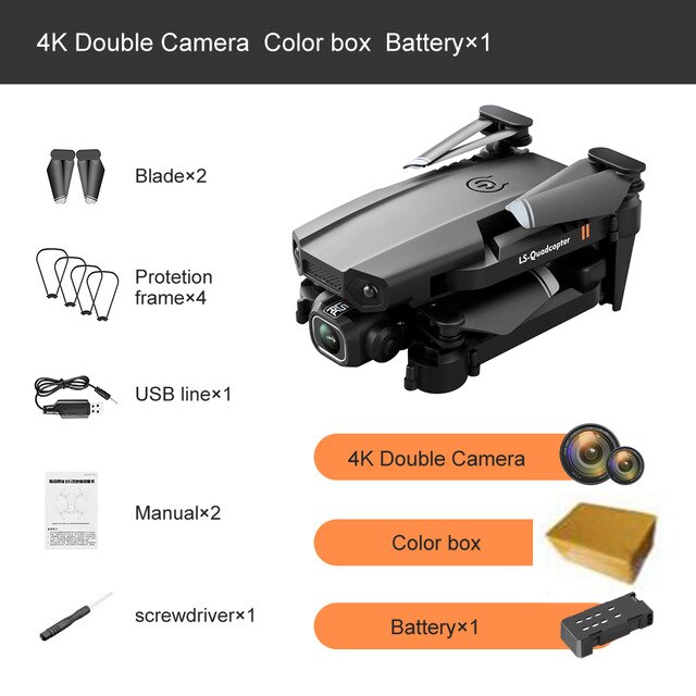 New Drone 4k Double Camera HD XT6 WIFI FPV Drone Air Pressure Fixed Height four-axis Aircraft RC Helicopter With Camera