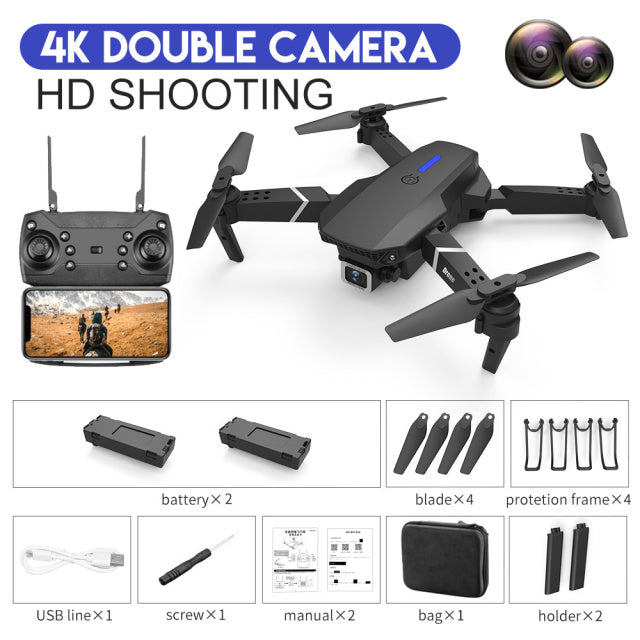 New  WIFI FPV Height Hold Drone Pro With Wide Angle HD 4K 1080P Camera