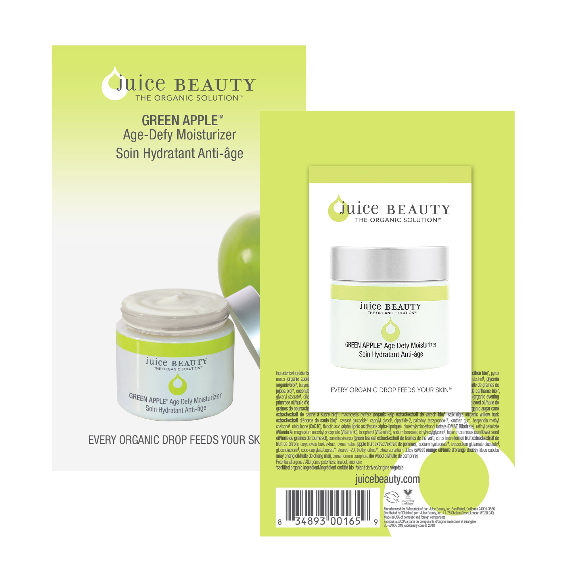 GREEN APPLE Age Defy Moisturizer Sample Card