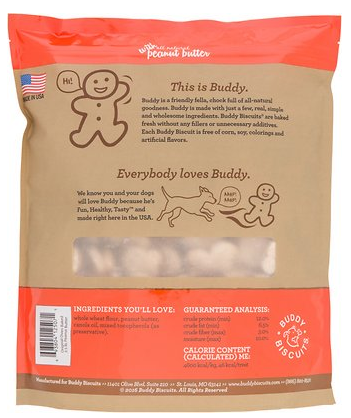 Buddy Biscuits Peanut Butter Oven Baked Dog Treats