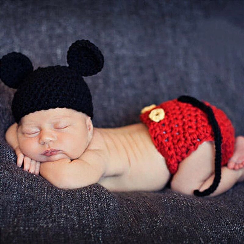 Mickey Newborn Baby Crochet Costume