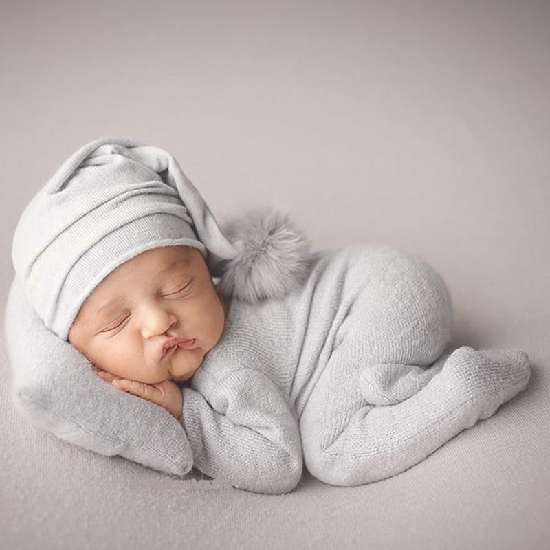 Handmade Newborn Photo Props Romper and Hat