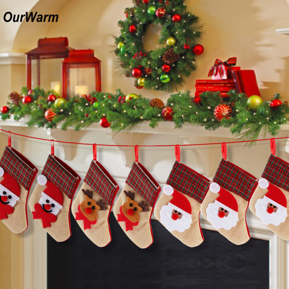4pcs Christmas Stocking Socks