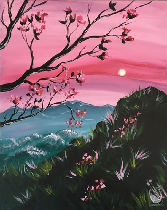 Easy Landscape Painting Ideas for Beginners, Simple Canvas Painting Ideas for Kids, Easy Tree Paintings, 30 Easy Acrylic Painting Ideas for Beginners, Easy Abstract Paintings