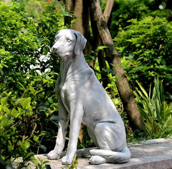 Large Dog Statue for Garden, Sitting Dog Statues, Pet Statue for Garden Courtyard Ornament