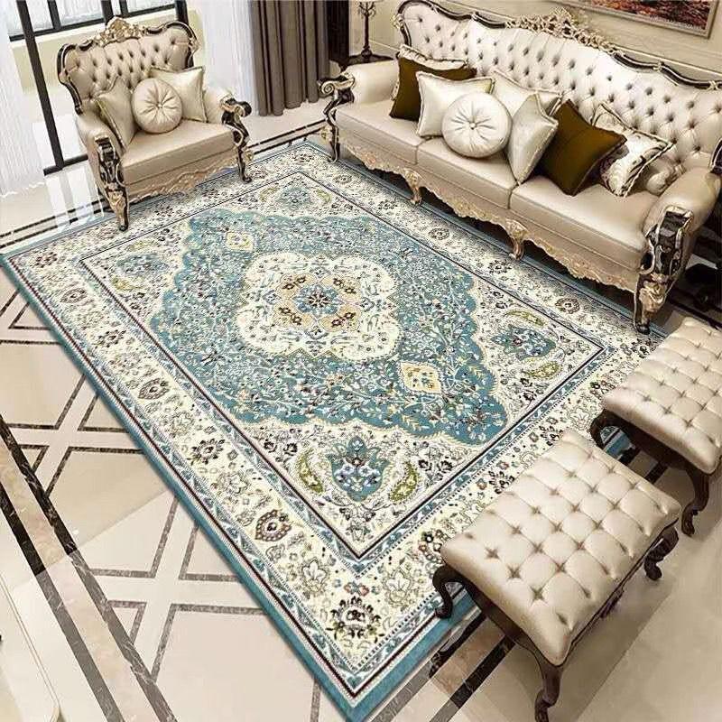 Living Room Rugs, Kitchen Rugs, Traditional Morocco Rugs, Oriental Blue Flower Pattern Rugs, Dining Room Rugs, Bedroom Large Rugs