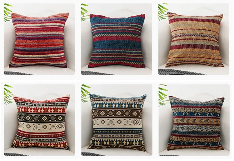 Decorative Throw Pillows. Bohemian Decorative Sofa Pillows. Bohemian Style Chenille Throw Pillow for Couch