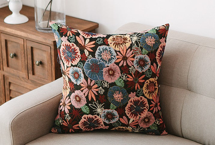 Bohemian Decorative Sofa Pillows, Decorative Throw Pillows, Geometric Pattern Chenille Throw Pillow for Living Room