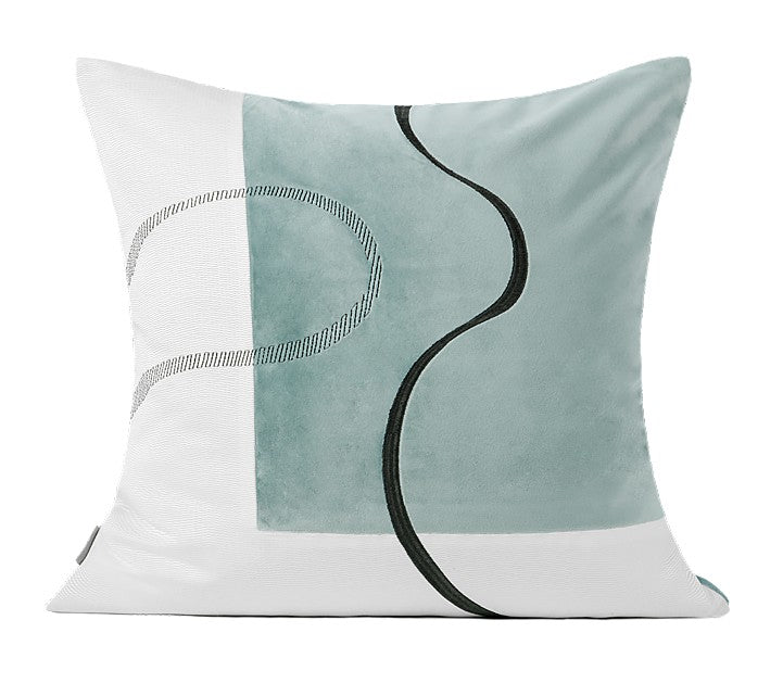 Decorative Throw Pillows, Simple Modern Pillows, Modern Sofa Pillows, Contemporary Throw Pillows, Light Green Pillows for Couch