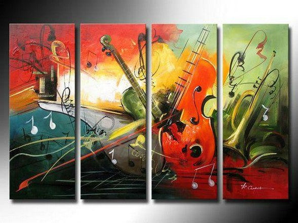 Music Painting, Modern Wall Art Painting, Contemporary Wall Art, Acrylic Painting Abstract