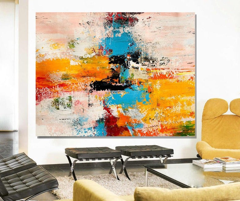 Acrylic Abstract Art, Extra Large Paintings, Modern Abstract Acrylic Painting, Living Room Wall Painting