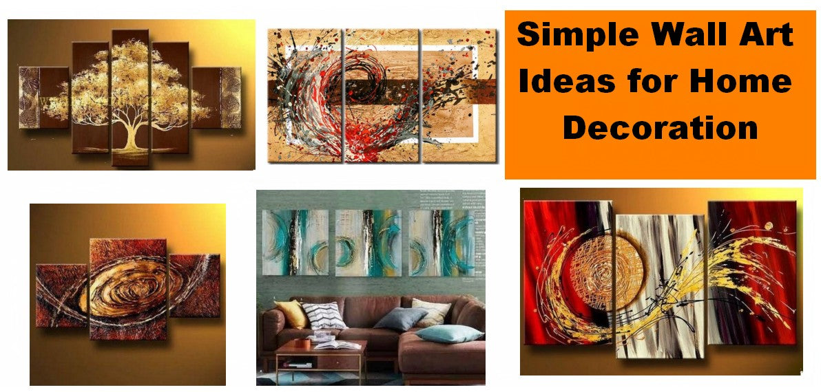 Simple Painting Ideas for Living Room, Large Paintings for Sale, Multiple Canvas Paintings, Hand Painted Canvas Art, Buy Paintings Online