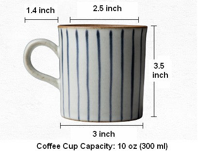 Latte Coffee Mug, Large Capacity Coffee Cup, Pottery Tea Cup, Handmade Pottery Coffee Cup