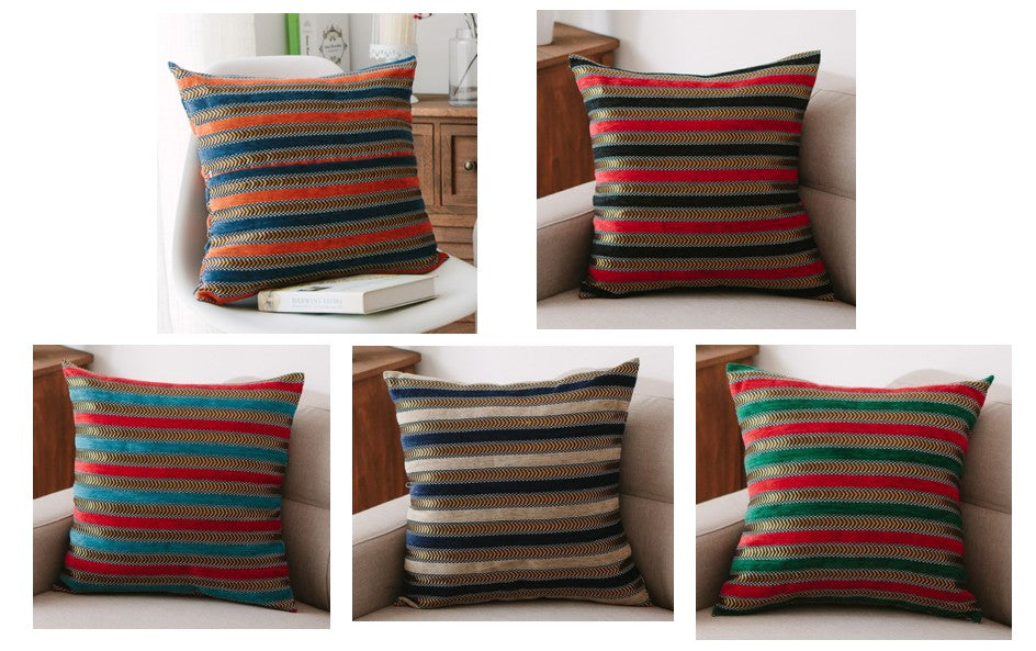 Bohemian Decorative Sofa Pillows. Bohemian Style Chenille Pillow Cover. Decorative Throw Pillows for Living Room