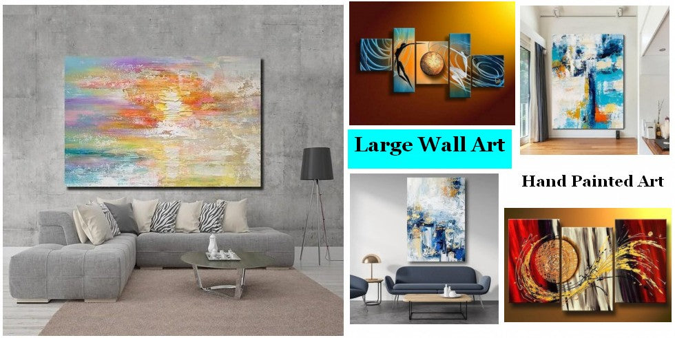 Contemporary Modern Wall Art Paintings, Simple Modern Art, Living Room ...