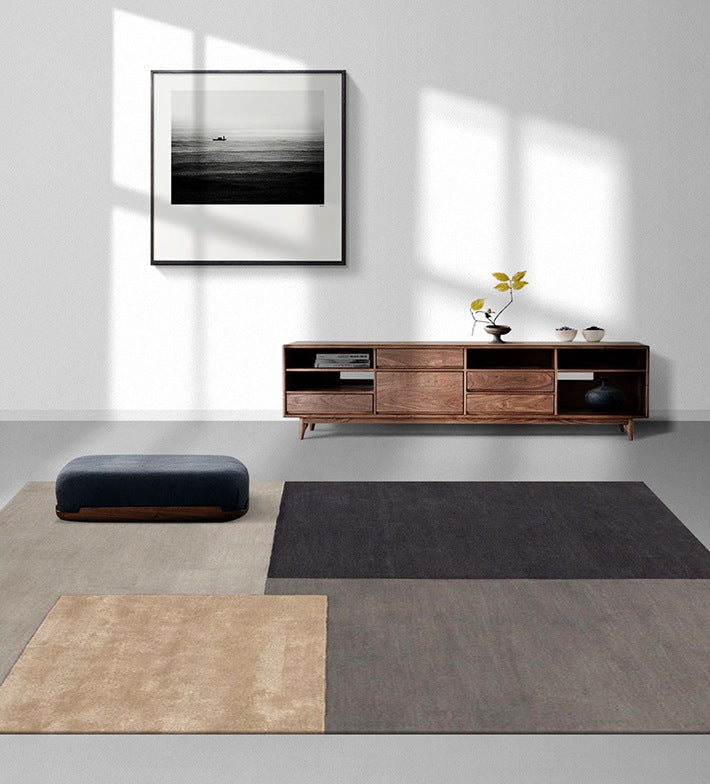 Modern Rugs for Bedroom, Geometric Grey Rugs for Living Room, Contemporary Rug for Dining Room, Large Floor Rugs for Office