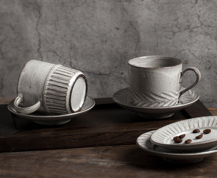 Latte Coffee Cup. Ceramic Coffee Cup. Pottery Coffee Cups. Breakfast Milk Cup. Cappuccino Coffee Mug. Coffee Cup and Saucer Set