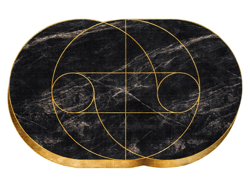 Large Black Area Rugs for Bedroom, Modern Area Rugs for Living Room, Black Geometric Floor Carpets, Contemporary Area Rug for Dining Room
