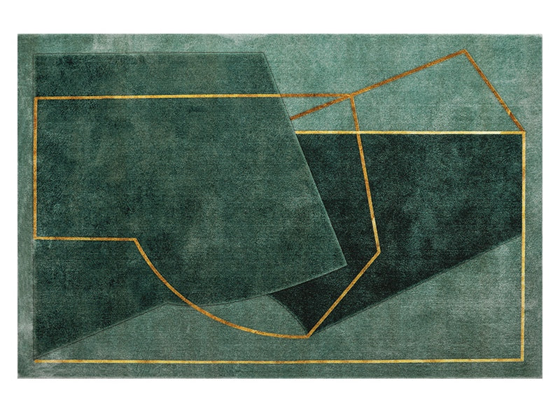 Large Area Rugs for Dining Room, Modern Area Rug, Blackish Green Rugs, Bedroom Floor Rugs, Large Contemporary Area Rug for Living Room
