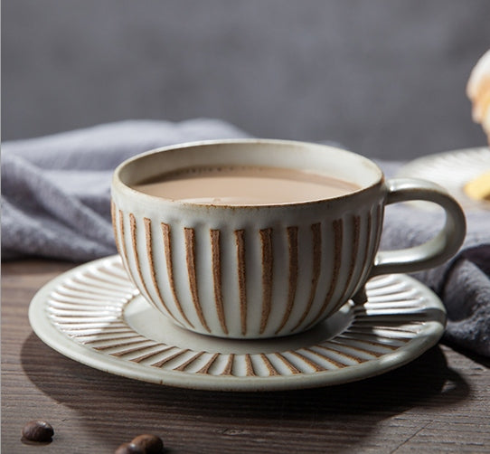 Breakfast Milk Cups, Latte Coffee Cup, Tea Cup, Coffee Cup and Saucer Set,Cappuccino Coffee Mug