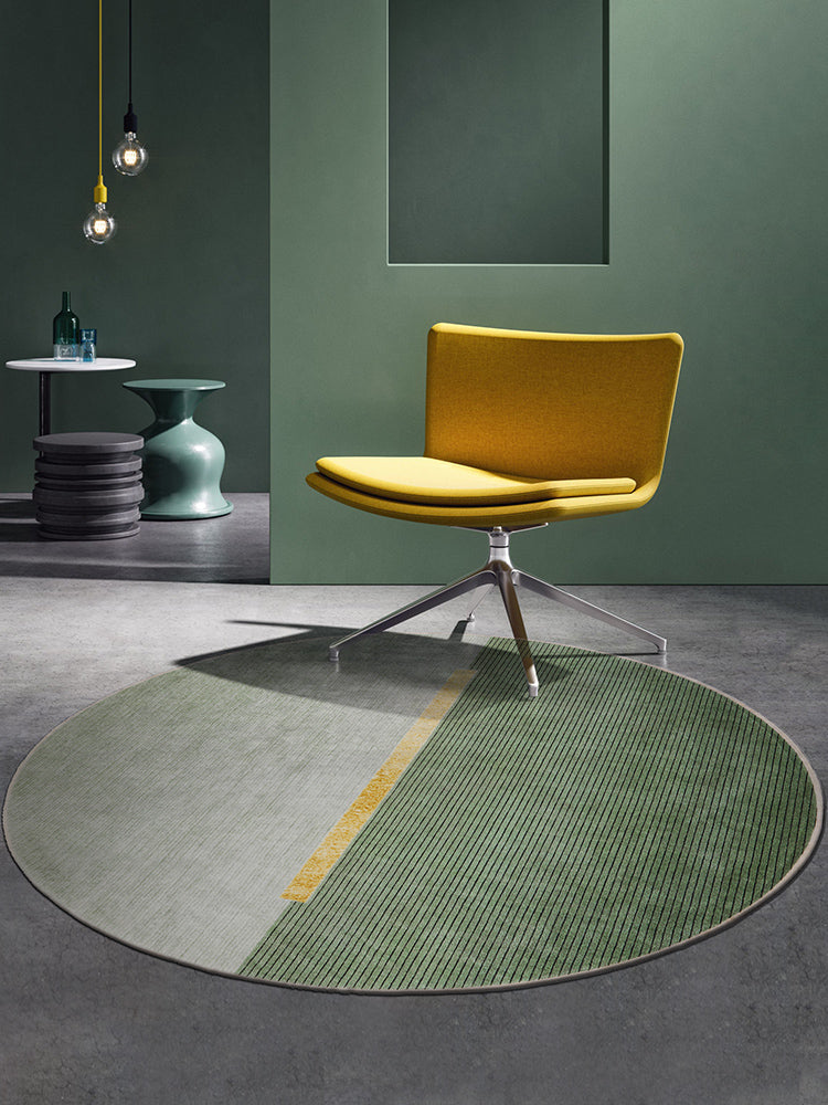 Blackish Green Rugs, Round Area Rug for Study Room, Dining Room Modern Area Rugs, Bedroom Floor Rugs, Large Contemporary Area Rugs for Living Room
