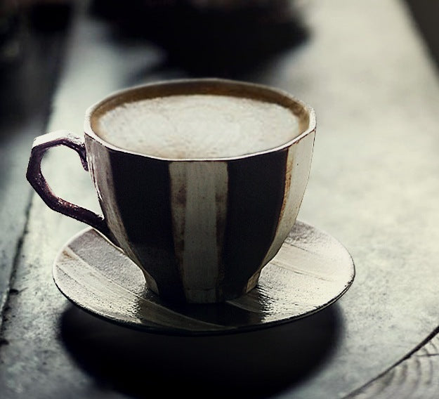 Cappuccino Coffee Mug. Pottery Coffee Cups. Ceramic Coffee Cup. Latte Coffee Cup. Tea Cup. Coffee Cup and Saucer Set