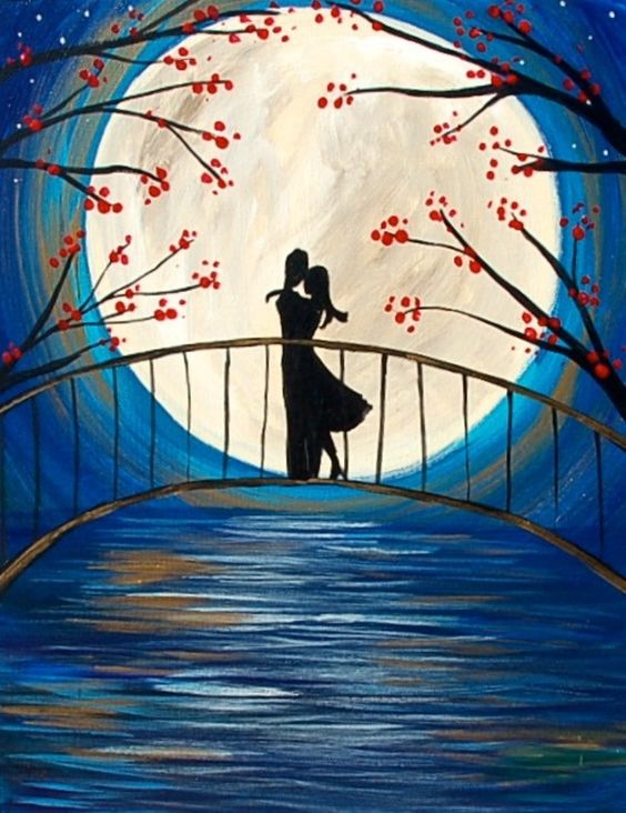 50 Easy DIY Acrylic Painting Ideas, Easy Landscape Painting Ideas for Beginners, Moon Lovers Painting, Simple Oil Painting Techniques