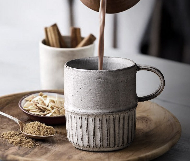 Handmade Ceramic Coffee Mug, Large Pottery Coffee Cup, Large Tea Cup, Large Capacity Coffee Cup