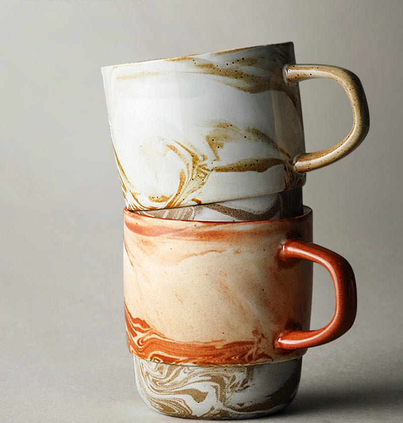 Ceramic Coffee Mug, Large Capacity Coffee Cup, Large Handmade Pottery Coffee Cup, Large Tea Cup