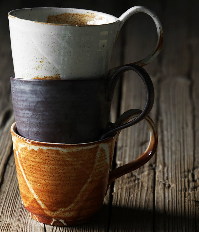 Ceramic Coffee Cup Cute Unique Light Brown Creative 320ml Home