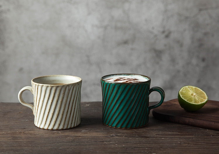 Handmade Pottery Coffee Cup, Cappuccino Coffee Mug, Large Capacity Coffee Cup, Pottery Tea Cup