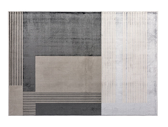 Modern Grey Area Rugs, Bedroom Floor Rugs, Living Room Geometric Rugs, Large Rugs for Dining Room, Contemporary Floor Rugs for Office