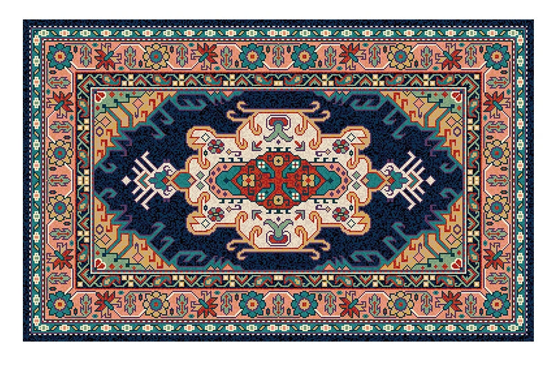 Bedroom Floor Rugs Large Navy Blue, Traditional Area Rugs For Dining Room