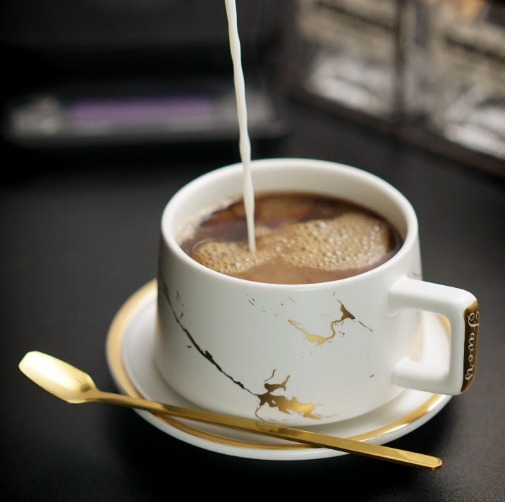 White Coffee Cup, White Coffee Mug, Tea Cup, Ceramic Cup, Coffee Cup and Saucer Set