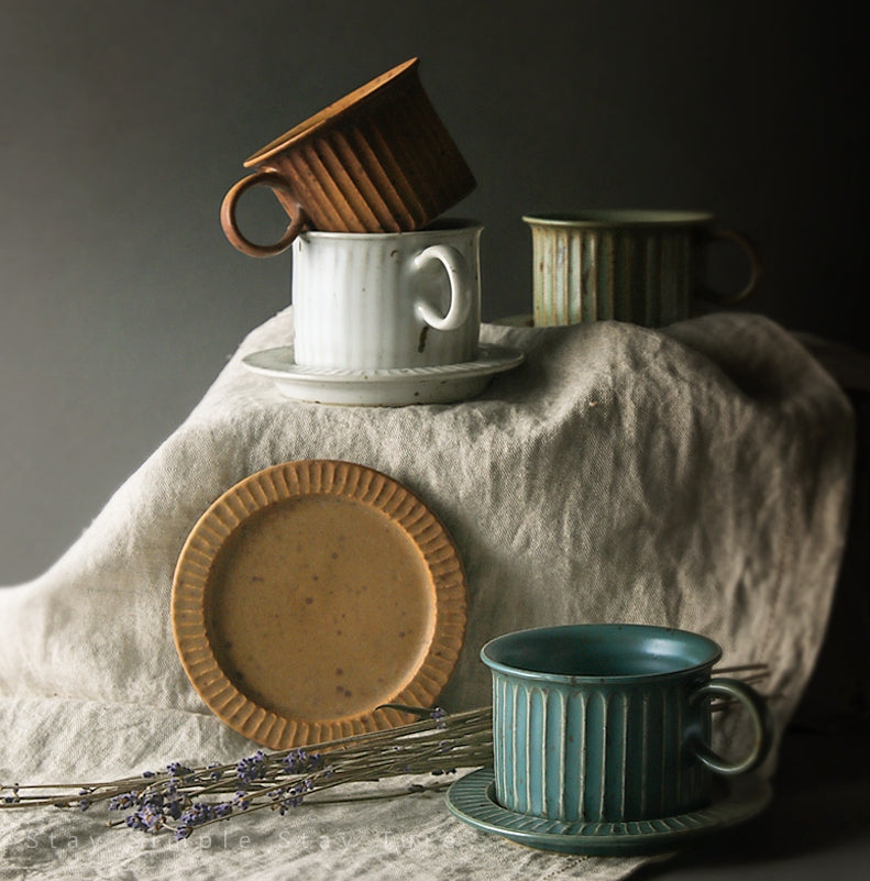 Coffee Cup, Coffee Mug, Pottery Coffee Cups, Tea Cup, Ceramic Coffee Cup, Coffee Cup and Saucer Set