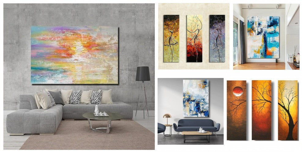 Acrylic Paintings for Bedroom, Wall Art Painting, Modern Paintings for Bedroom, Bedroom Canvas Paintings, Modern Paintings