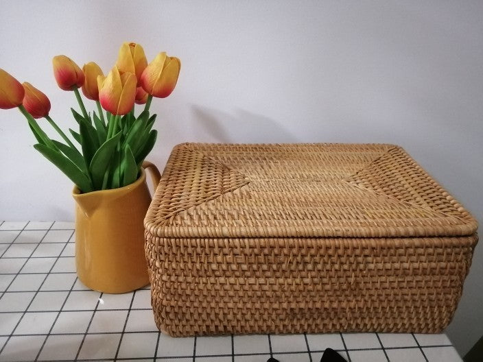 storage baskets for bedroom, rectangular storage baskets, storage basket with cover