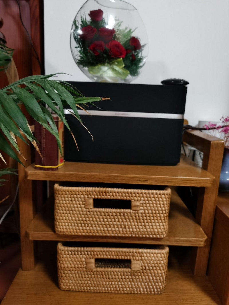 Rectangular storage basket with handle, large storage baskets for clothes, storage baskets for bedroom