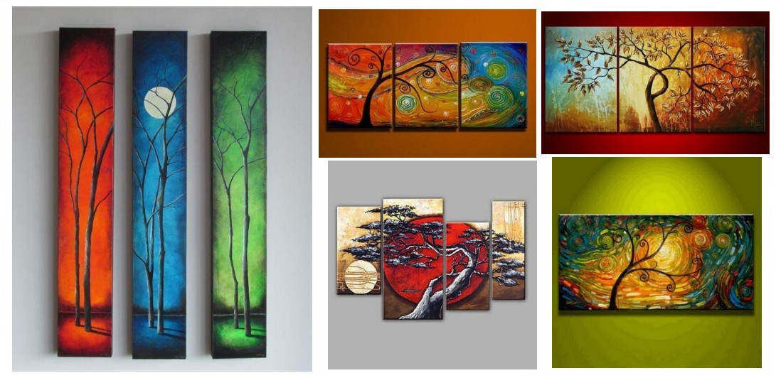 Acrylic Tree Paintings, Tree of Life Painting, Acrylic Canvas Paintings, Canvas Paintings for Bedroom, Dining Room Wall Art Paintings, Tree Paintings