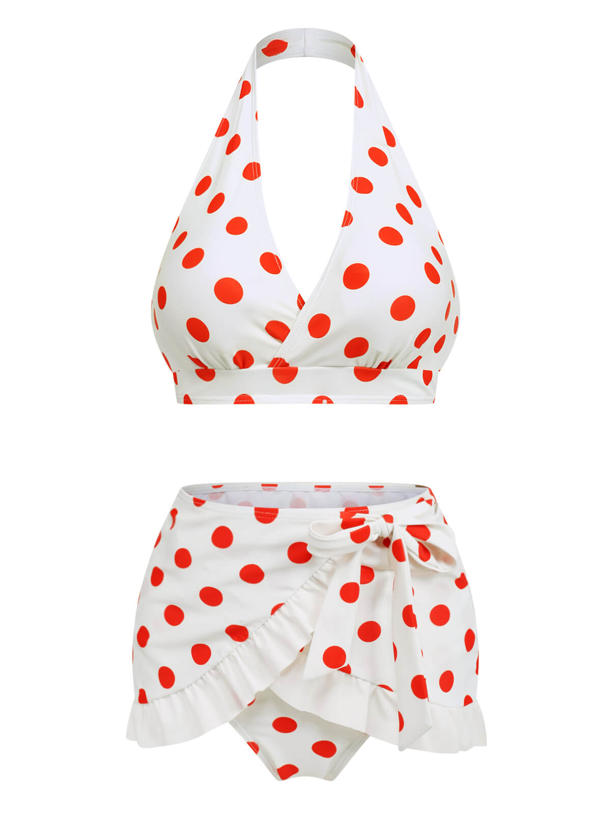 Retro Polka Dots Bikini Set & Apron