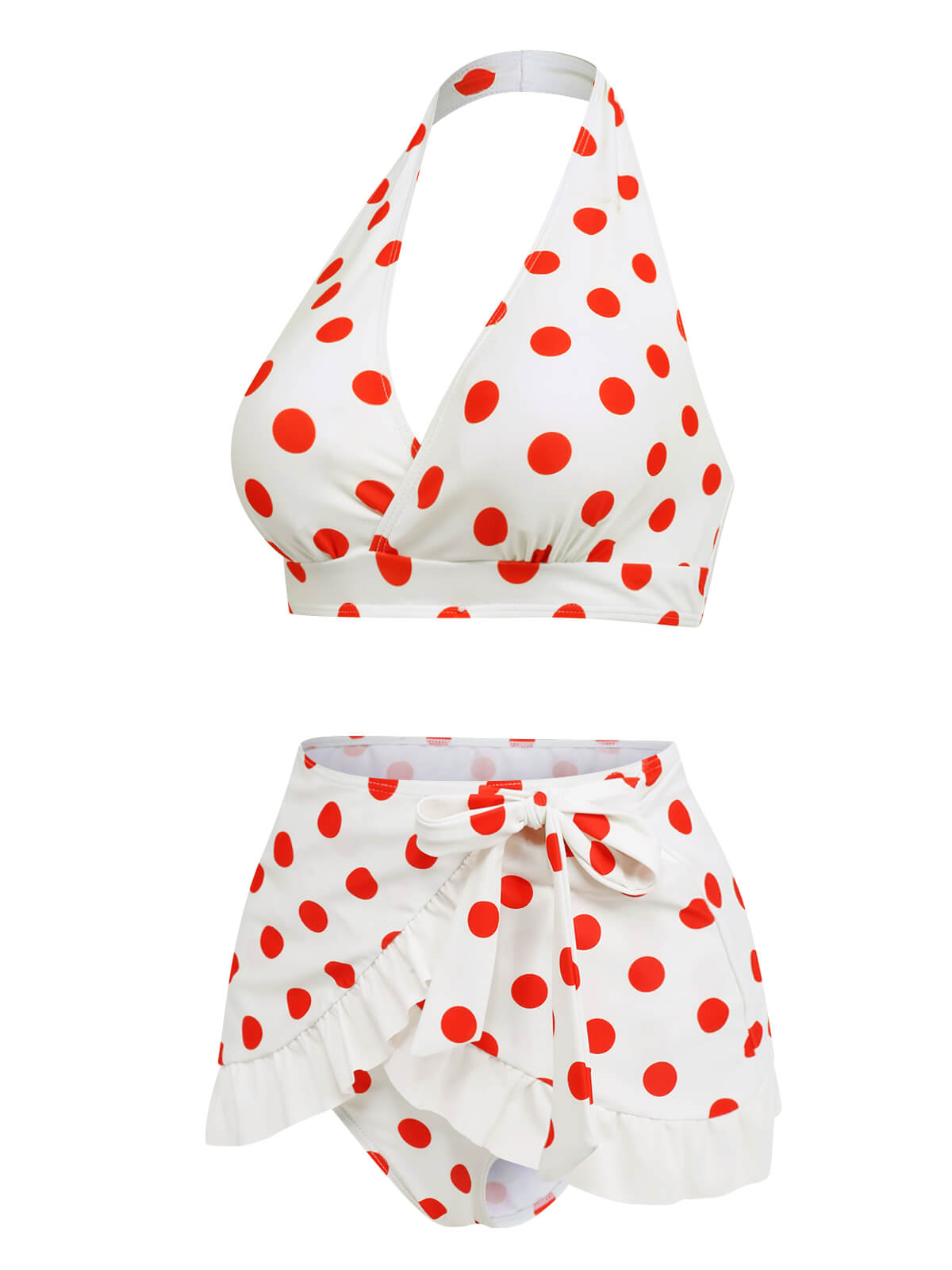 Retro Polka Dots Bikini Set & Apron