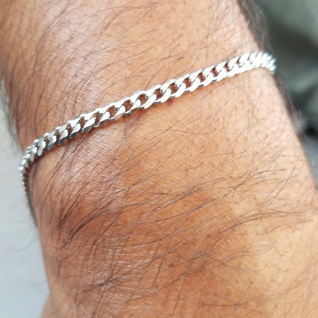 3mm Curb Stainless Steel Chain Bracelet