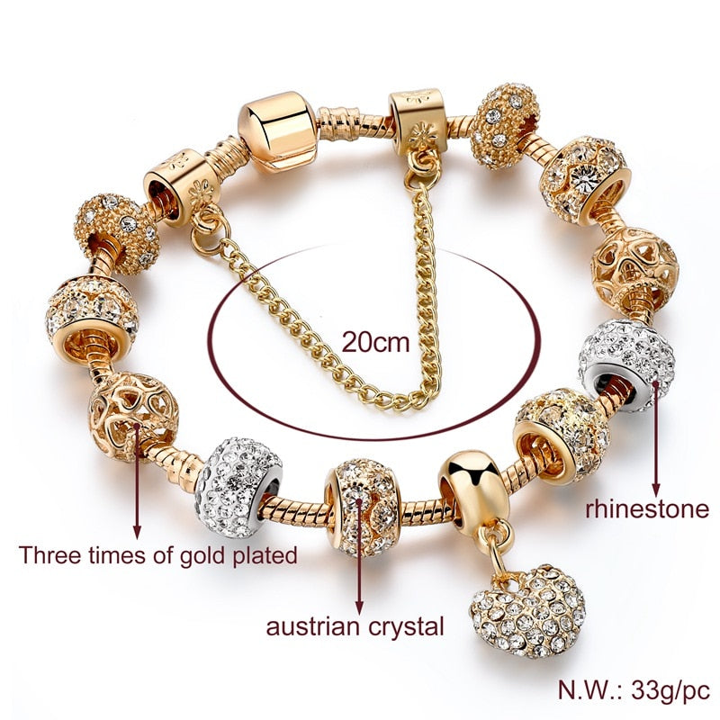 Gold Plated Charms Bracelet