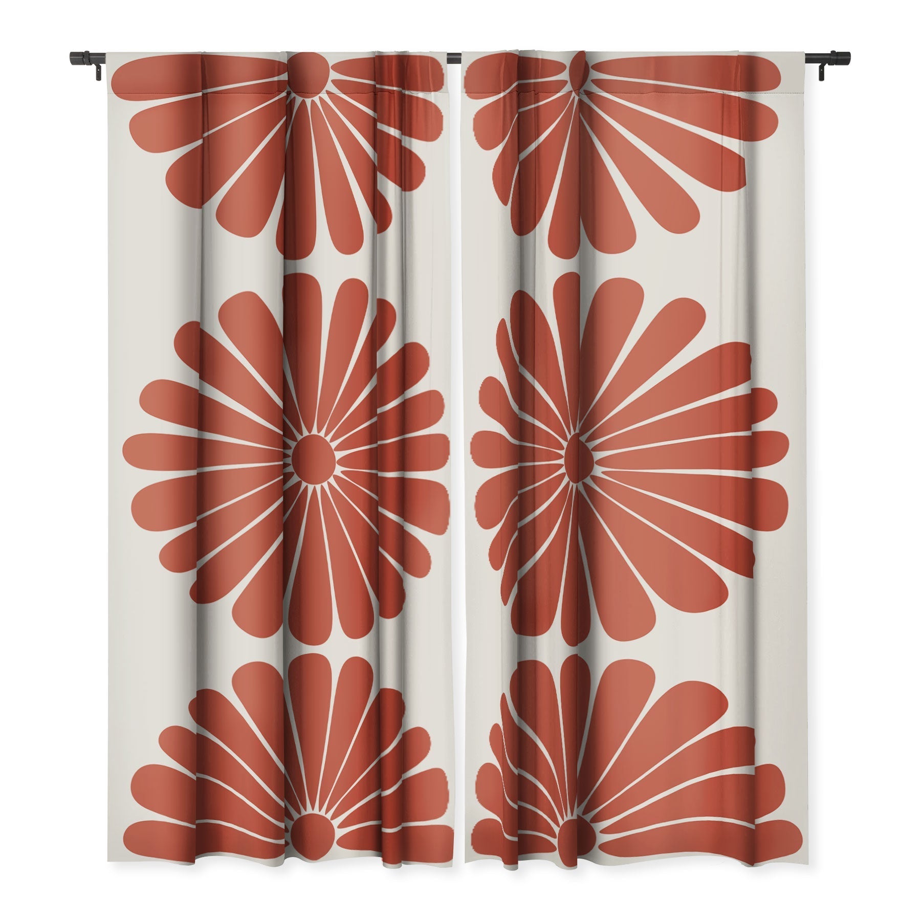 RETRO DAISY III WINDOW CURTAINS