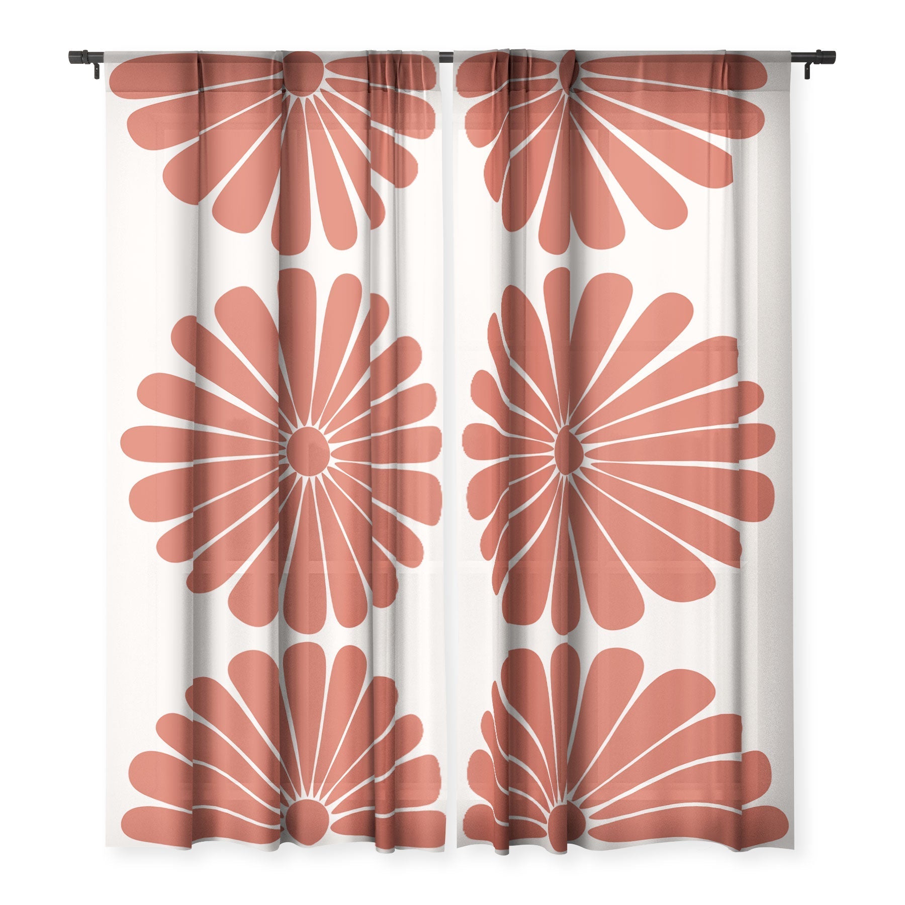 RETRO DAISY III WINDOW CURTAINS