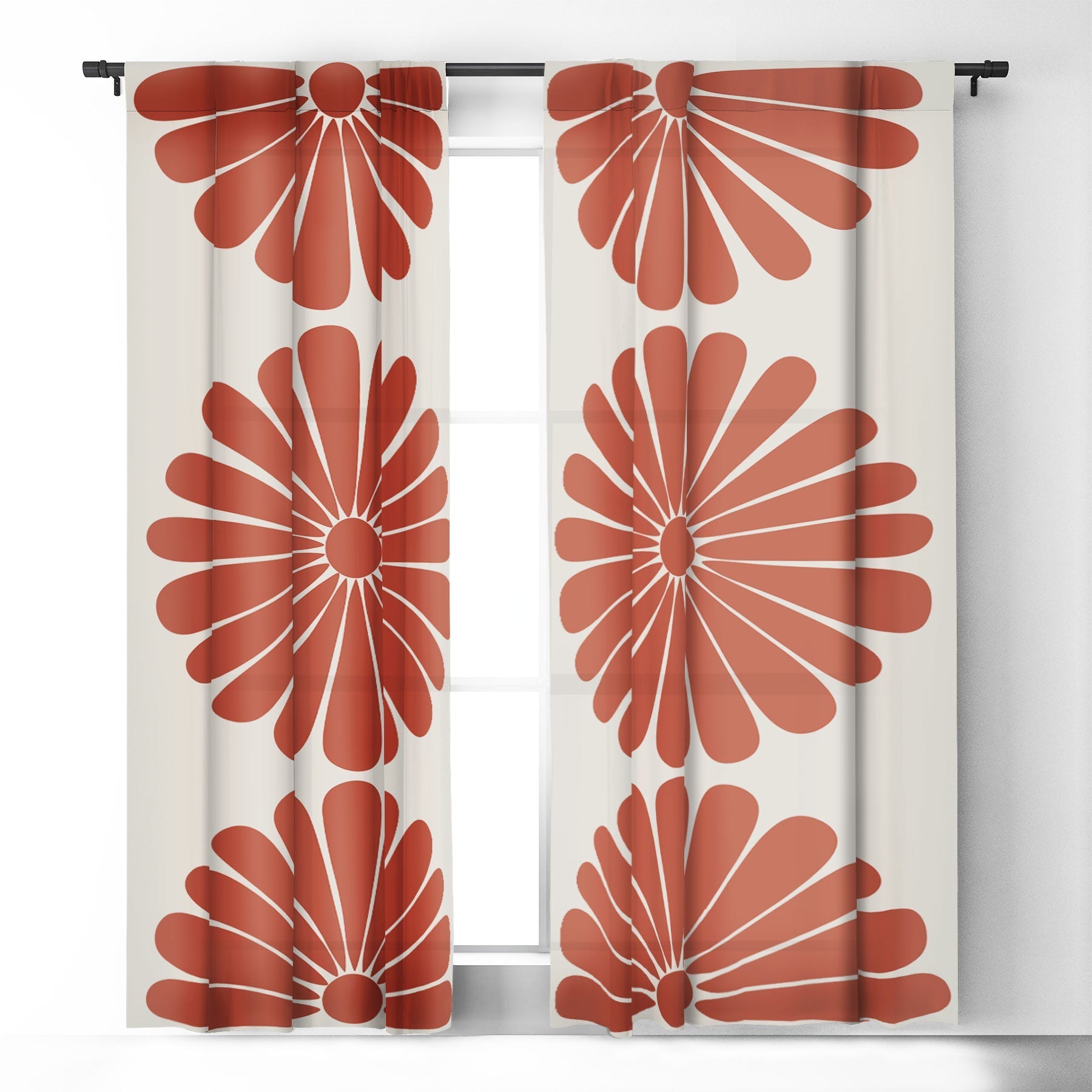 RETRO DAISY III WINDOW CURTAINS