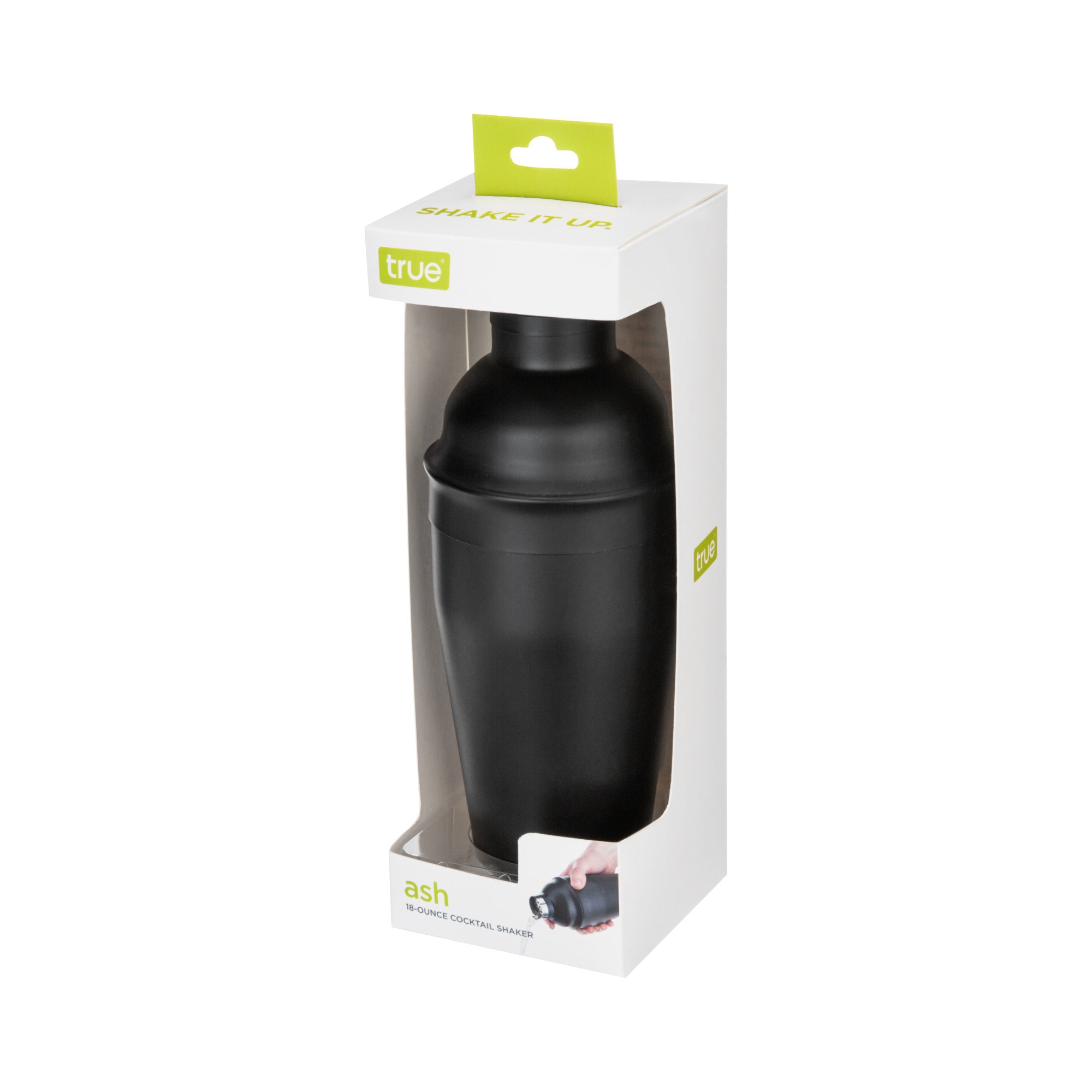 ASH: 18-OUNCE MATTE BLACK COCKTAIL SHAKER