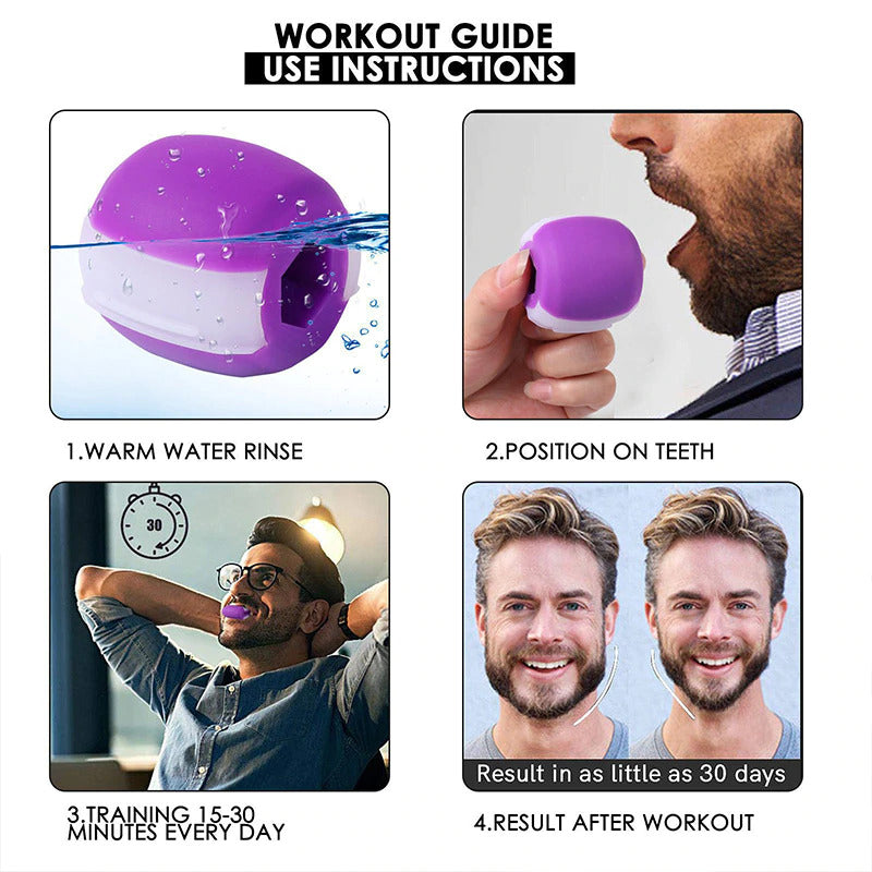 3 PC Jawline Exerciser | Jaw Chin Neck Face  Workout for Men & Women